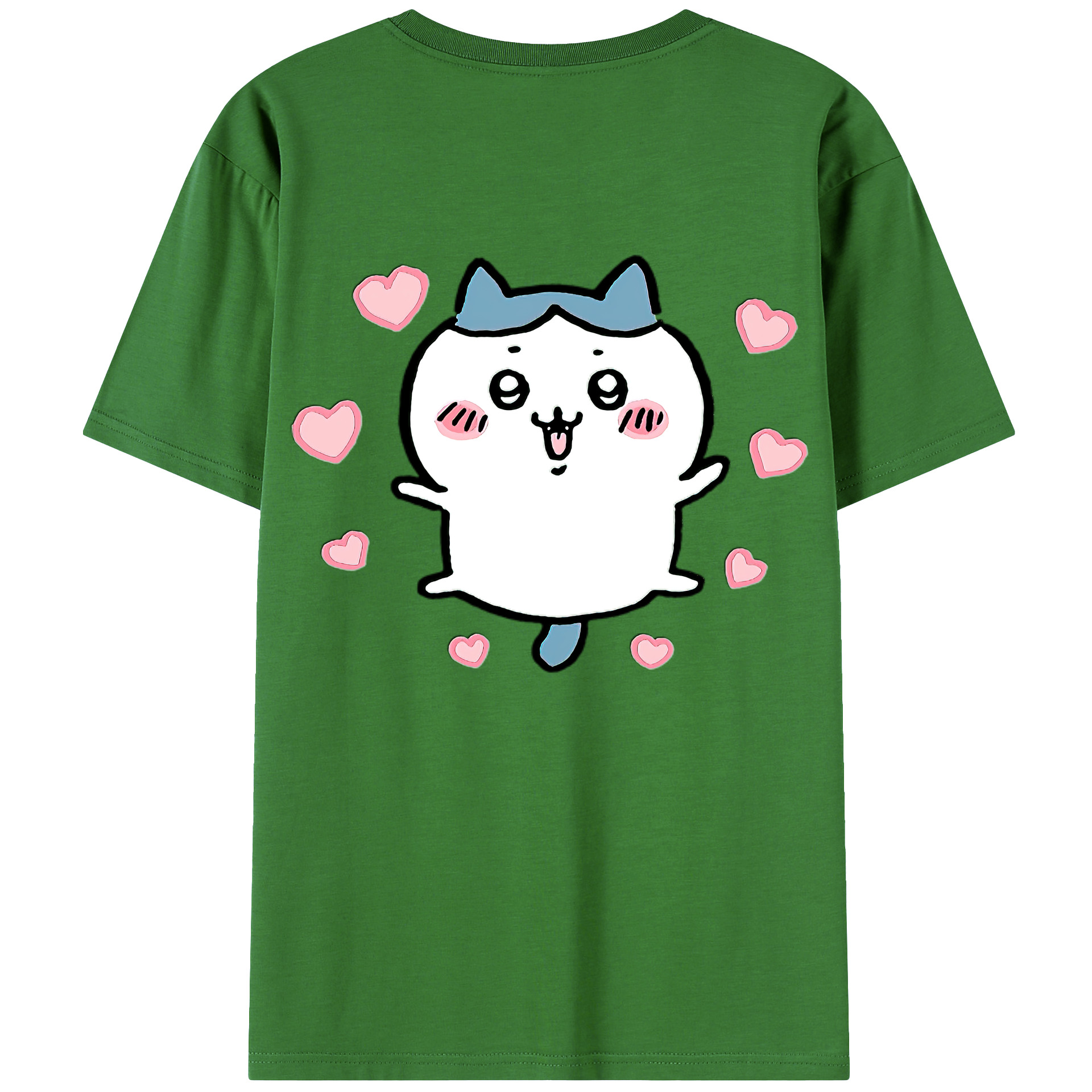 （画像用） ちいかわ ハチワレ Chii-kawa hachiware レディース半袖Tシャツ(バックプリント)
